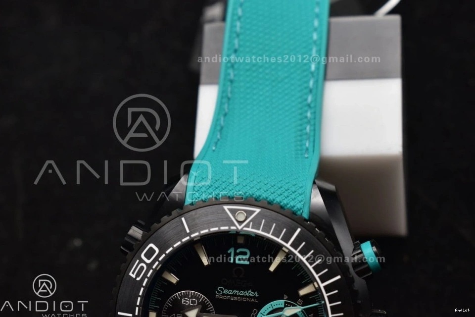 on Chrono Dial Ceramic Deep M+SF Strap Black A9900 Best Master Ocean 1:1 Planet Edition Rubber Blue Black 0103